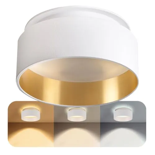 SSC-LUXon Sudara LED Einbau Deckenlampe dimmbar mit indirekter Beleuchtung LED 4W warmweiß 230V - Einbau Design Spot Gold weiß