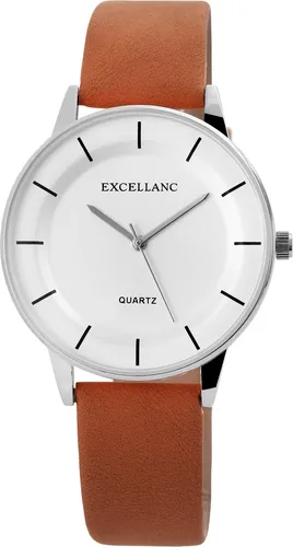 Excellanc Quarzuhr EX0164 - Elegante Damen Armbanduhr im Lederimitat Design, perfekt für jeden Anlass und bietet zeitlose Schönheit.