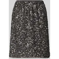 comma Sommerrock grau 34 - Eleganter Sommerrock in Größe 34, aus 100 % Polyester für angenehmen Tragekomfort und ein leichtes, luftiges Gefühl an warmen Tagen.