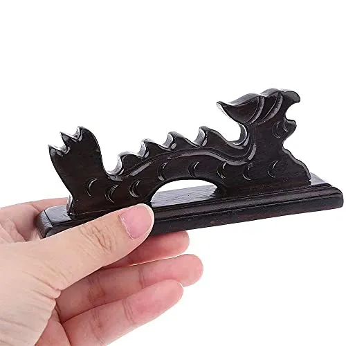 ANCLLO Vintage Pinselablage aus Holz, chinesische Kalligraphie, Stifthalter, Vintage geschnitztes Holz