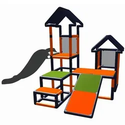 Move and stic FRANKA Kletterturm mit Rutsche 6969 - Spieltürme für Kinder von 1-7 Jahren, erweiterbar mit allen moveandstic Bauteilen, aus UV-beständigem und pflegeleichtem Kunststoff, ideal für Garten oder Kinderzimmer.