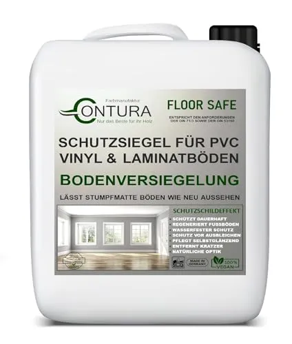 Contura Bodenversiegelung 1, 2,5 Liter - Optimaler Schutz für Vinyl, Laminat & Parkett - Malfarben - Schützt und imprägniert Böden dauerhaft, erhöht die Strapazierfähigkeit und sorgt für eine natürliche, selbstglänzende Oberfläche.