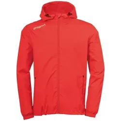 uhlsport Herren Essential Regenjacke XL - Rot/Weiß - Sportjacke mit wasserabweisendem Coating und 1500 mm Wassersäule, ideal für aktive Outdoor-Aktivitäten bei jedem Wetter.
