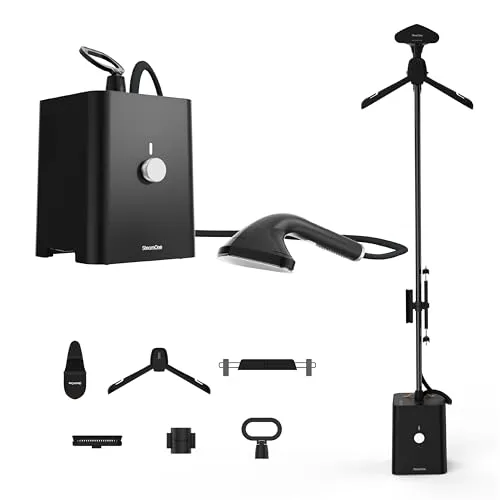 STEAMONE Steamer Professionell 2900W - Dampfglätter für perfekte Ergebnisse - Dampfglätter für vertikalen und horizontalen Einsatz, entfernt 99,99% Keime und Bakterien. Leistungsstark mit 10 bar und 125g/min Dampf für mühelose Textilpflege.