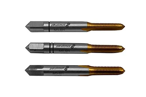 PAULIMOT Hand-Gewindebohrer-Satz 3-teilig M5 x 0,8