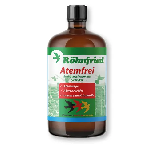 Röhnfried Atemfrei - Kräuterelixier für Tauben (500 ml) - Kräuter für Hunde, stärkt die Abwehrfunktionen mit naturreinen Kräuterölen und Vitamin C für eine verbesserte Atmungs- und Vitalitätsunterstützung.