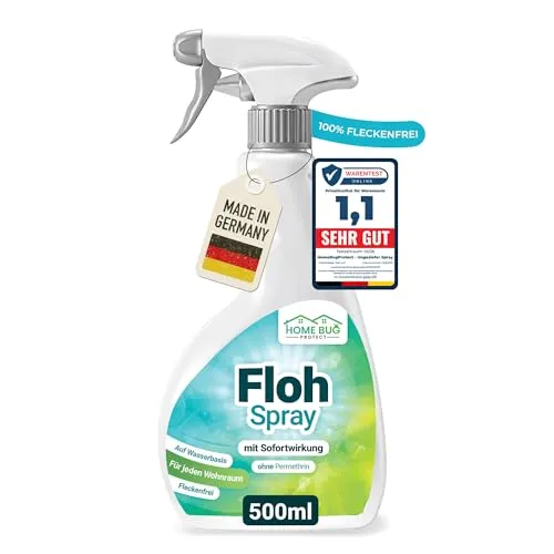 HomeBugProtect Flohspray & Flohmittel 500ml Sprühflasche