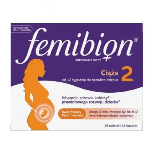 Produktbild Femibion 2 Schwangerschaft Folsäure 28 Tabletten + 28 Kapseln