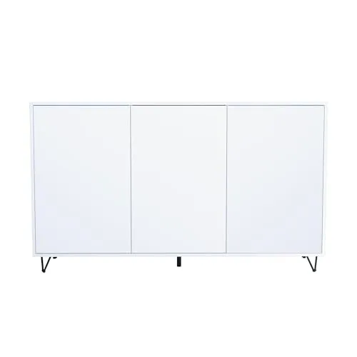 InnoFurn Sideboard Elena – Modernes Weißes Möbelstück mit Push-to-Open