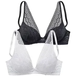 petite fleur Push-up-BH (Packung, 2 Stück) in modischem High-Apex Schnitt