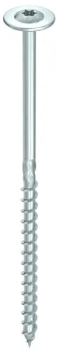 HECO-TOPIX-plus 8,0 x 320 - Holzbauschraube mit großem Tellerkopf - Holzschrauben mit Stahl verzinkt, 50 Stück, optimale Gewindesteigung und HECO-TOPIX-Spitze für einfaches Einschrauben ohne Vorbohren. Ideal für alle Holzanwendungen.