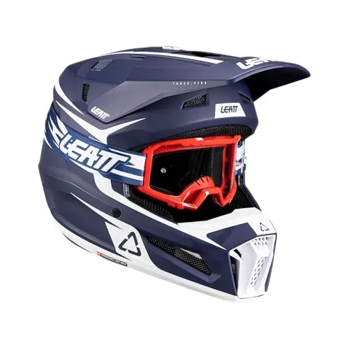 Leatt 3.5 2025 Motocross Helm mit Brille, schwarz, Größe M für Männer