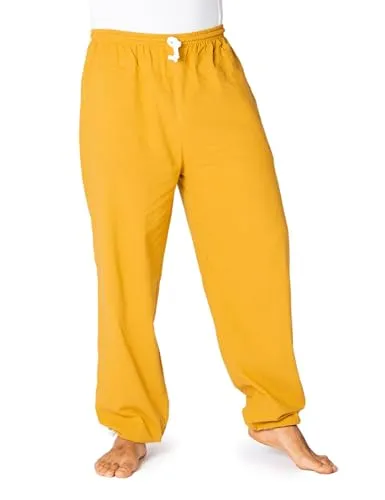 PANASIAM E-Pants lang, Baumwolle, golden, M in gold von PANASIAM