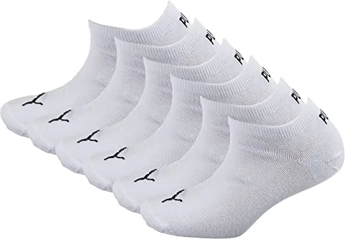 PUMA Herren Damen Sneaker Socken Plain 6er Pack weiss 39-42