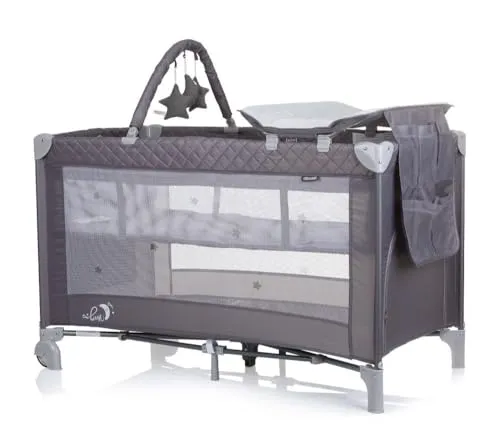 Chipolino Reisebett Luna 2 Ebenen in grau von Chipolino