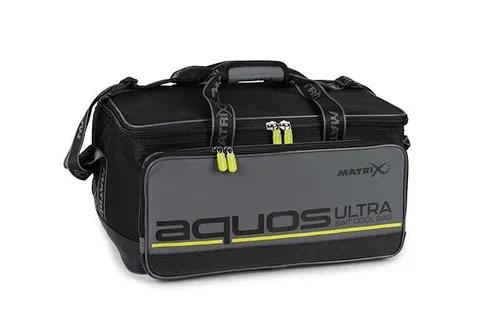 Matrix Fishing Aquos Ultra Kühltasche 48x32x30 cm - Angeltasche mit isoliertem Hauptfach für bis zu 6 Köderbehälter, strapazierfähig und wasserdicht für lange Angeltage.