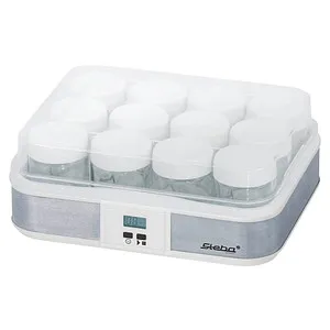 Steba JM 2 Joghurtbereiter - 21 W, spülmaschinenfest mit digitaler Temperaturanzeige und 12 Joghurtbechern inklusive