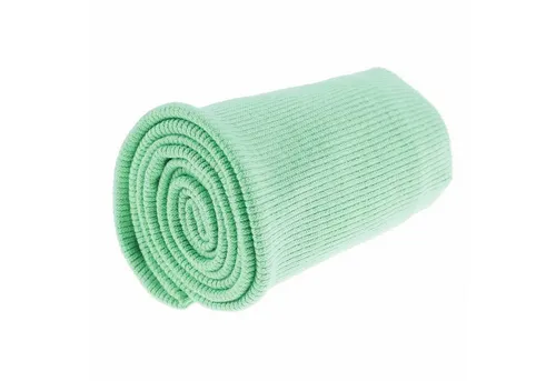 maDDma Stoff 16x80cm Strickbündchen elastisch gerippt, mintblau