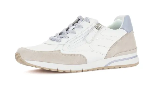 Gabor Damen Low-Top Sneaker – Sportlich und Glitzernd in Weiß und Schwarz - Stylische Low-Top Sneaker für Damen, ideal für Freizeit und Business. Mit weichem Obermaterial und flacher Sohle bieten sie optimalen Tragekomfort und einen sportlichen Look.