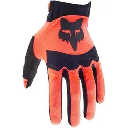 FOX Dirtpaw 2023 Motocross Handschuhe, schwarz-orange, Größe S - Motorradhandschuhe mit formgepresster Neopren-Manschette für optimalen Halt und gepolsterter, touchscreen-kompatibler Handinnenfläche für besten Komfort.