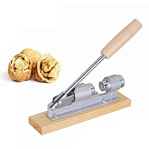 Nanxin Heavy Duty Nusszang, Retro Design Nussknacker aus Holz und Edelstahl, kraftsparend Nüsse öffnen