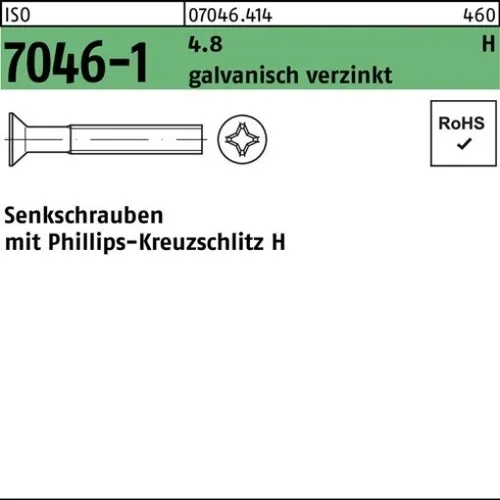 200er PACK(Stk)  007046041049040035 Senkschraube ISO 7046-1 m.Kreuzschlitz-PH M