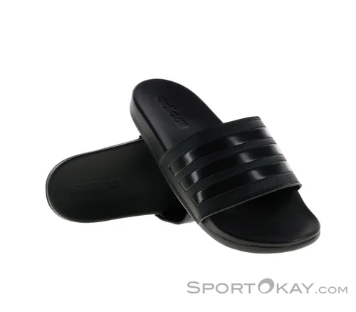 adidas Unisex Adilette Comfort Slides, Core Black - Dusch- & Badeschuhe für Herren mit regulärer Passform und leichtem Dämpfungskomfort für entspanntes Tragen nach dem Sport.