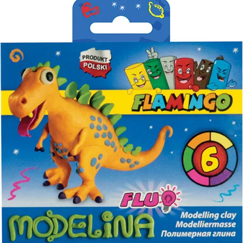 Modelina 6 kolorów FLUO FLAMINGO HASTA 5903714508013