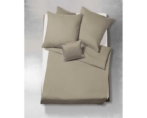 fleuresse Makodamast Bettwäsche Linz 135x200 cm + 80x80 cm Taupe - Exklusive Bettwäsche in Taupe, aus 100% hochwertiger Baumwolle mit Reißverschluss. Das elegante Streifen-Design sorgt für stilvolle Akzente in Ihrem Schlafzimmer.