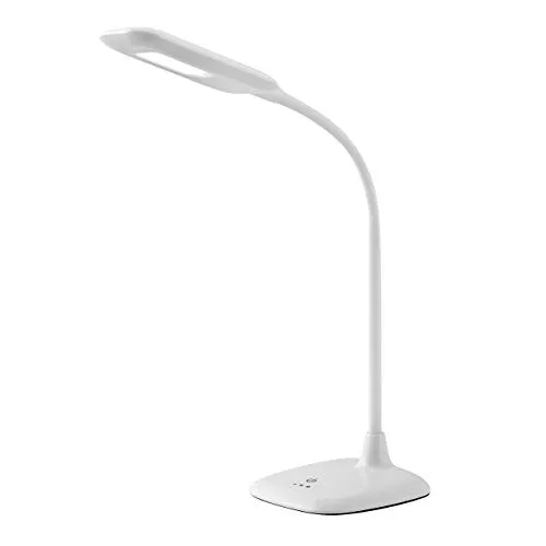 Brilliant Schreibtischlampe Nele, dimmbar und flexibel - Tischlampe mit 340 Lumen und 6,5 Watt, 3-stufig dimmbar für optimale Ausleuchtung, flexibler Schwanenhals und intuitiver Touch-Bedienung.
