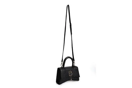Handtasche Damentasche Alltag Schwarz - Elegante Damentasche in Schwarz, ideal für den Alltag. Aus 100 % Polyvinylleder gefertigt und mit praktischem Top-Griff, bietet sie ausreichend Platz für Ihre Essentials.