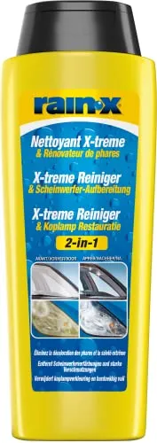 Rain-X 2-in-1 Xtreme Reiniger und Scheinwerfer-Aufbereiter für Windschutzscheibe und Kunststoff – verbessert Sicht und Sicherheit – 325 ml