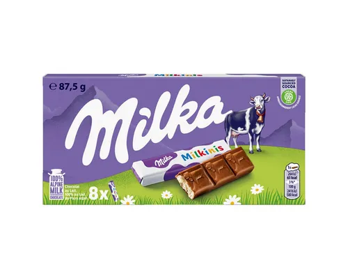 MILKA Schokolade, Milka Milkinis mit Milchcremefüllung 8er 87.5g