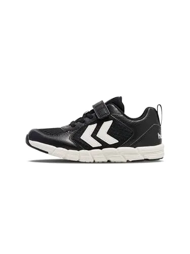 hummel SPEED Sneaker Kinder black 29 - Sneaker für Kinder mit atmungsaktivem Mesh-Obermaterial, elastischen Schnürsenkeln und rutschfester Gummilaufsohle - perfekt für sicheres und komfortables Spielen.