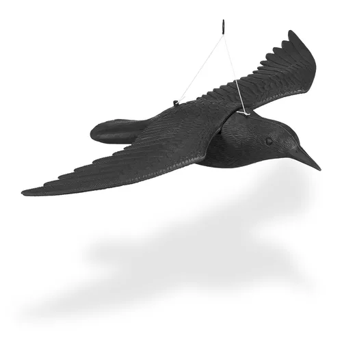 Taubenschreck Krähe Vogelattrappe Deko Rabe wetterfest