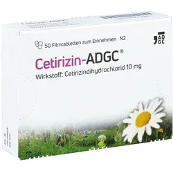 Cetirizin ADGC - Antiallergikum - Arzneimittel zur Linderung von Allergiesymptomen wie Heuschnupfen und Nesselsucht. Wirkt schnell und langanhaltend, ideal für Erwachsene und Kinder ab 6 Jahren.