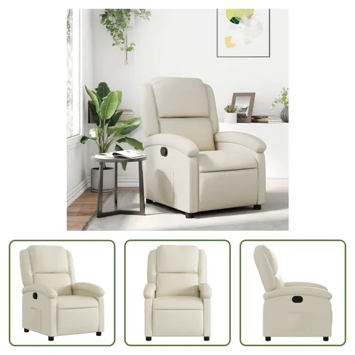 Relaxsessel Creme Kunstleder