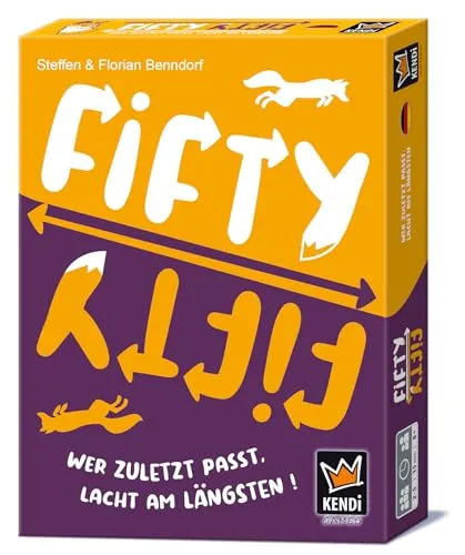 KENDi GAMES Fifty Fifty – Das clevere Kartenspiel: Finde die Lücke, setz auf den Fuchs!