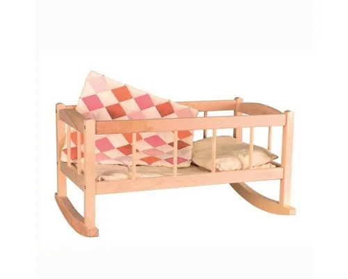 Egmont Toys Puppenwiege Holz Puppenwiege Puppenbett Holzspielzeug 50x30x27 cm