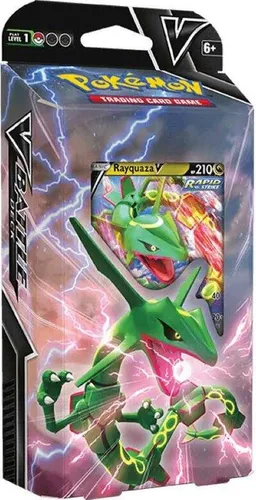 Pokemon Sammelkartenspiel V Kampf Deck Rayquaza-V - Sammelkarten für das Pokémon Spiel, ideal für Kinder ab 6 Jahren, fördert strategisches Denken und Teamspiel.