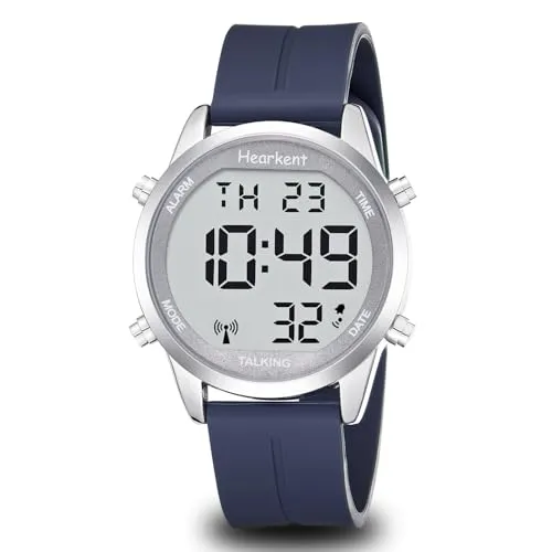 Hearkent Herren Sprechende Uhr – Große Digitale Funkuhr für Senioren
