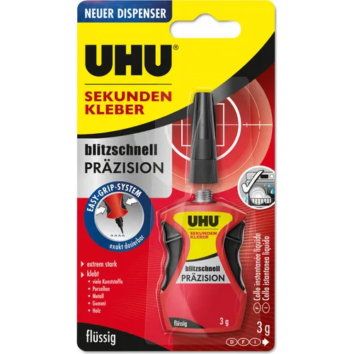Produktbild UHU Sekundenkleber blitzschnell Präzision flüssig 3g