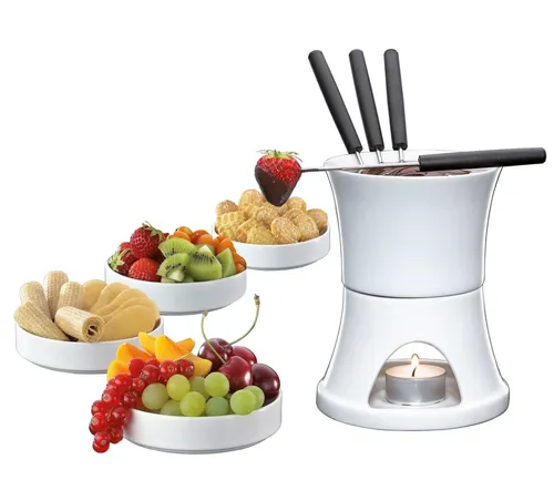 Schokoladen-Fondue-Set Schokoladenfondue Fondue Topf Teelicht Cilio10-teilig