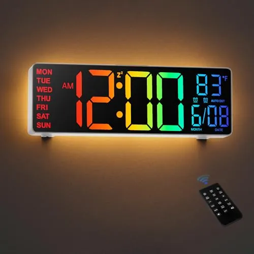 HAITANG Digitale Wanduhr in weiß von HAITANG