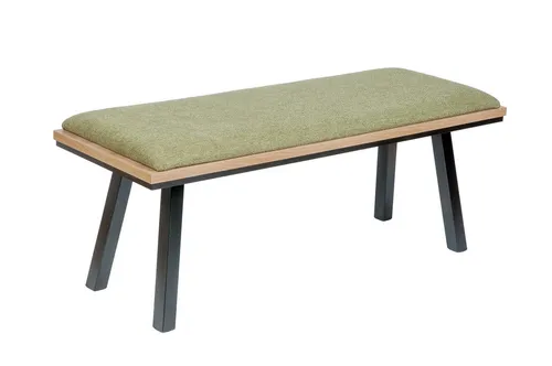 kundler home Sitzbank 'Die Elegante', Essbank, Bank gepolstert L:125cm, Füße massiv, 2er Bank, ideal als Flurbank oder Bank im Esszimmer