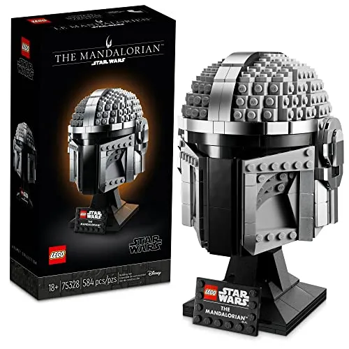 LEGO Star Wars 75328 The Mandalorian Helm, kreatives Bauset für Erwachsene, Sammlerstück, Bau- und Ausstellungsmodell, Freizeitspaß, Geburtstagsgeschenk oder Überraschung für Fans, 584 Teile