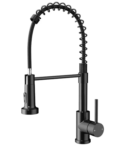 Rainsworth Wasserhahn Küche Schwarz Edelstahl
