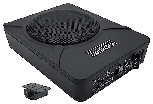 Hifonics VRX800A - Aktiver Auto-Subwoofer 250 W, kraftvoller Bass und beleuchtete Fernbedienung für beeindruckenden Sound