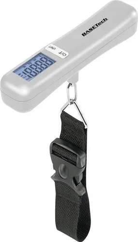 Basetech LS-40S Kofferwaage LS-40S Wägebereich (max.) 40kg Ablesbarkeit 10g batteriebetrieben Silber