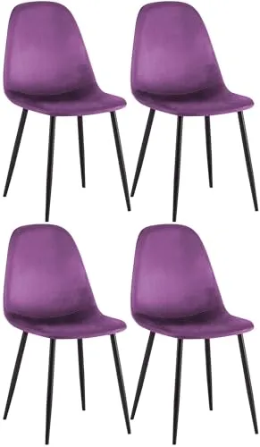 CLP 4er Set Esszimmerstühle Napier in lila von CLP